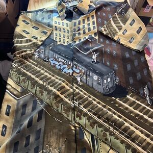 Uprok Graffiti‎ Subway Train Shirt • Hip Hop Streetwear All Over Print • Size L